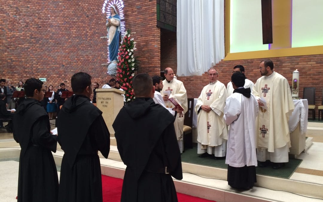 Profesión solemne de tres jóvenes colombianos en la fiesta de San Agustín