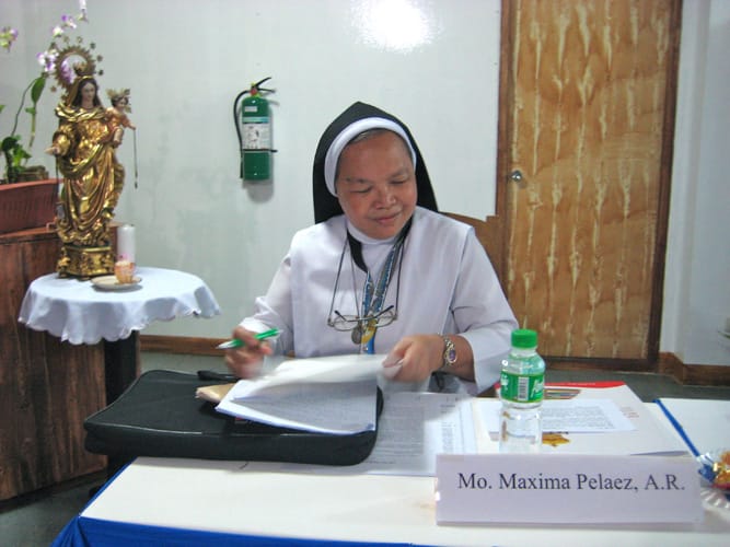 As Agostinianas Recoletas de Filipinas reelegem a Máxima Peláez como Superiora Geral até o ano 2018