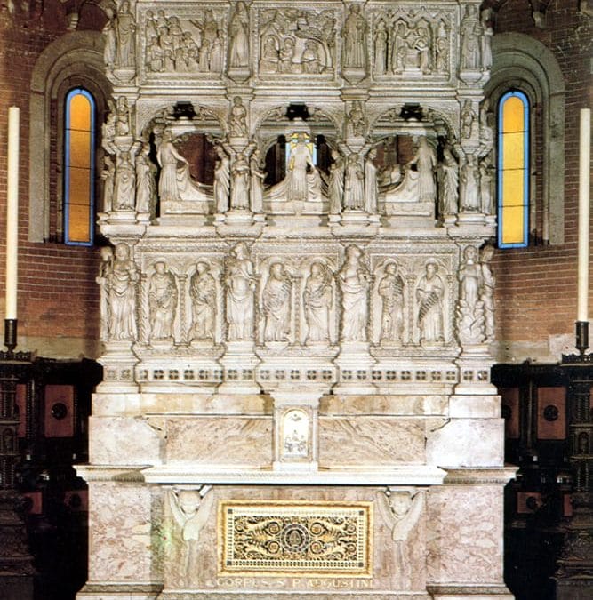 The mausoleum of St. Augustine in Pavia reaches 650 years