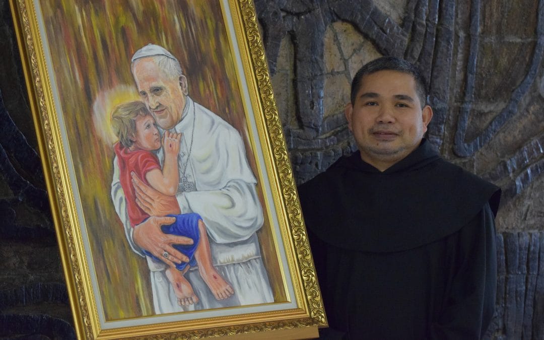 “The Embrace of Mercy,” a very special painting for Pope Francis.