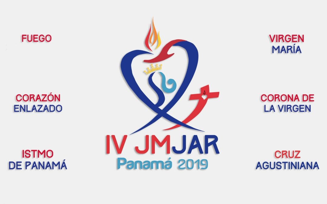 The Isthmus of Panama, the Virgin Mary and the Augustinian Cross, in the logo of the JMJAR Panama 2019
