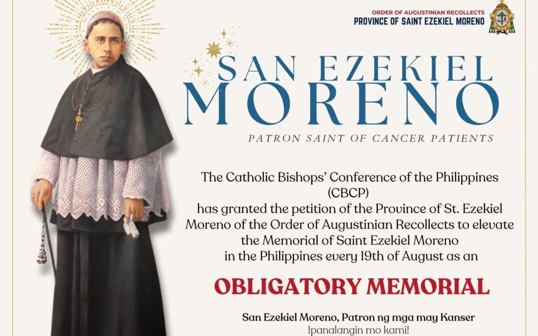 La celebración de San Ezequiel Moreno será Memoria obligatoria en Filipinas