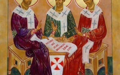 Santo Alípio e Santo Posídio, amigos de Santo Agostinho e patronos das Juventudes Agostinianas Recoletas.
