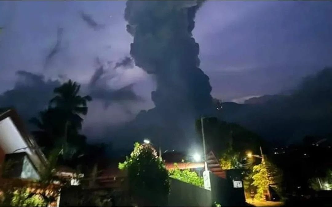 Solidariedade com as pessoas afetadas pela erupção do Monte Kanlaon